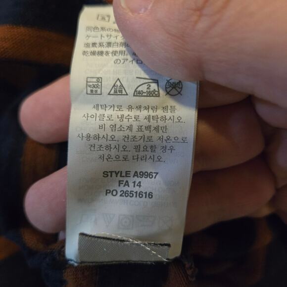 J.Crew Zip Shoulder Striped Long Sleeve Knit Top Size L - Picture 5 of 9